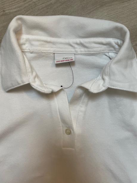 Biela bavlnená polokošeľa next s 3/4 rukávom, next,140