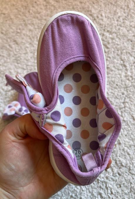 Fialové papuče na suchý zips, 26, 26