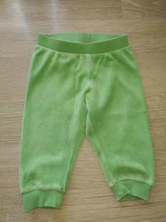 Zamatové tepláčiky - výborný stav, h&m,74