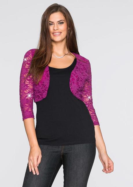 Cyklamenové bolerko, bonprix,38