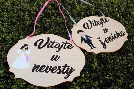 Ceduľky nevesta a ženích, 
