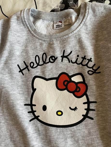 Teplákové teplé šaty hello kitty v. 122/128, hello kitty,122
