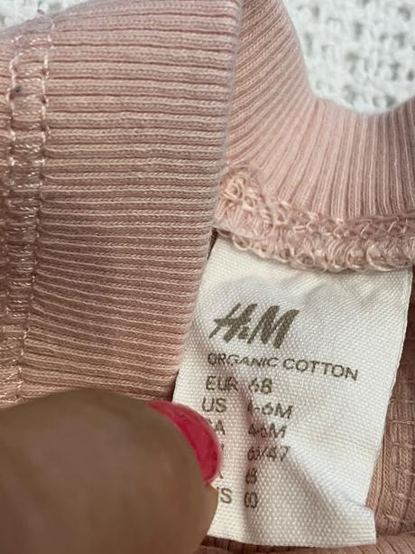 Dievčenské rebrované legíny s fodričkou h&m (68), h&m,68