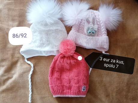 Zimné čiapky 86/92, 92