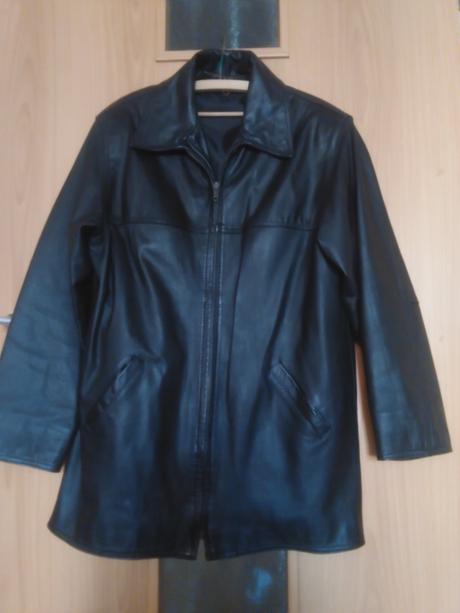 Pánsky kožený kabát, l