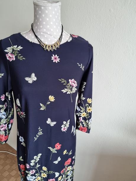 Tmavomodré elastické šaty f&f veľ. m, f&f,m