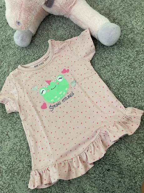 Blue seven tričko 86 žabka a volániky, 86