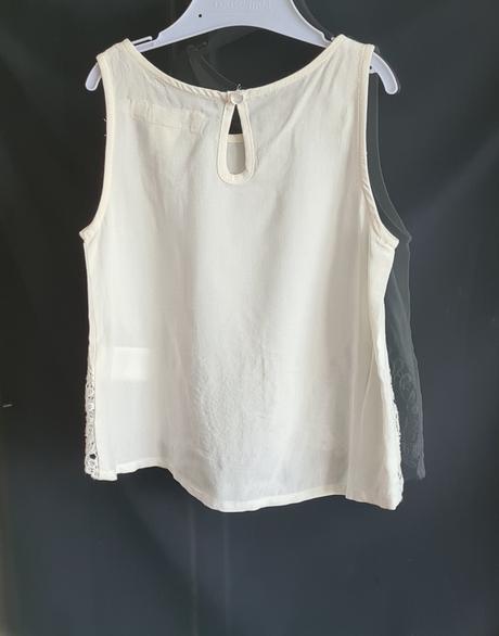 Biela blúzka s čipkou, h&m,86