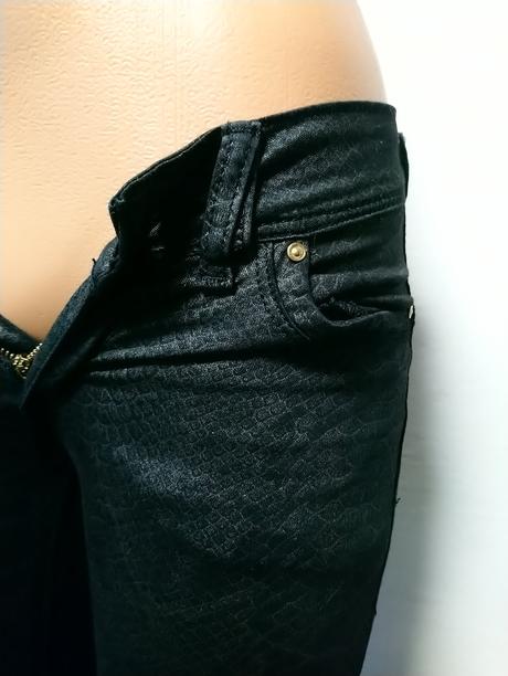 Dámske čierne el.nohavice s hadím vzorom, madonna, madonna,xs