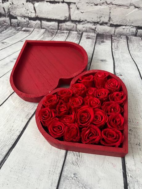 Valentín - otváracie drevené srdce, 