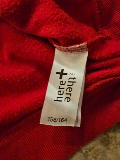 Červená mikina 158/164, c&a,158