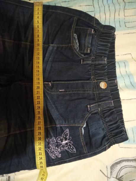 Zateplené jeginsy rifle s motýľom, 134