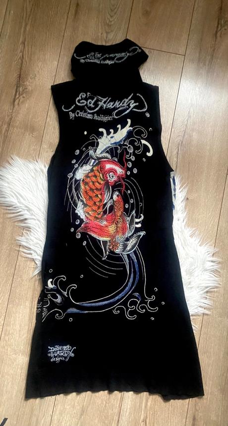 Ed hardy dlhá vesta /kardigan, ed hardy,l