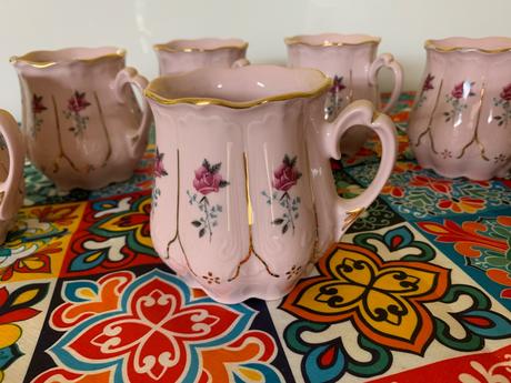 Ružový pohár porcelán, 
