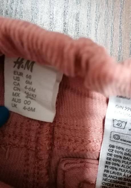 Ružové mencestraky, h&m,68