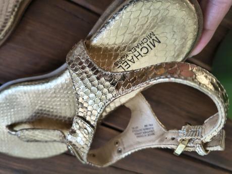 Michael kors kožené zlaté sandále 36, michael kors,36