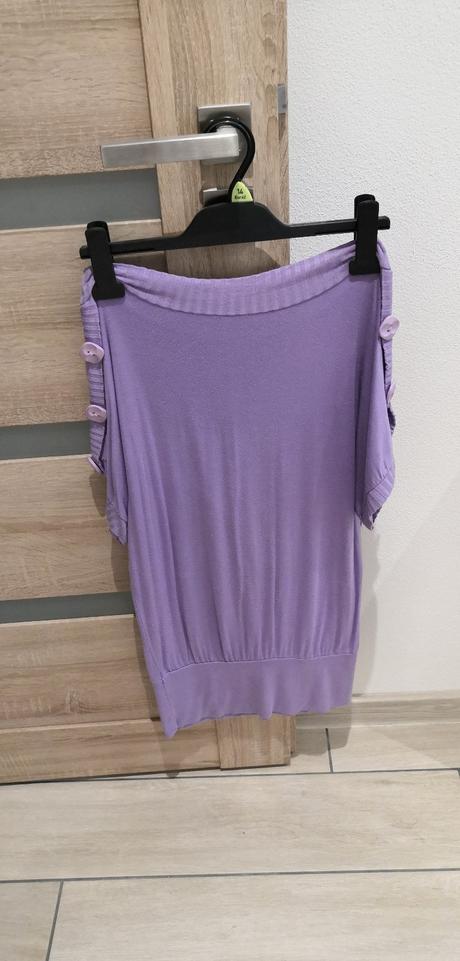 Fialová tunika s netopierimi rukávmi, m