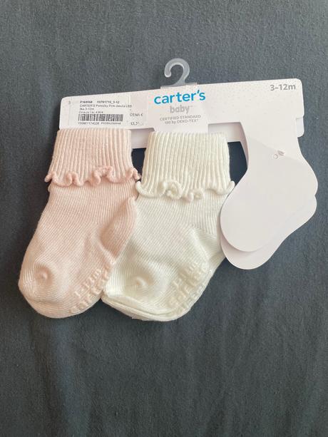Ponožky pre dievčatko 3-12m, carter's,17 / 18 / 19