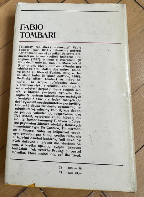 Kniha celá frusaglia fabio tombari za 0.5eur,