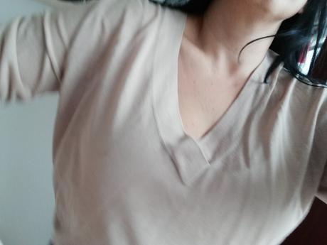 Elegantný pulóver s hlbokým vystrihoml/xl, h&m,xl