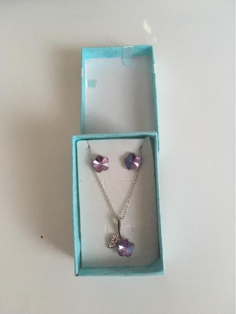 Set-náušnice+retiazka s prívesk.austrian crystal, 