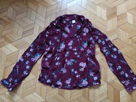 Bordová blúzka., h&m,xs