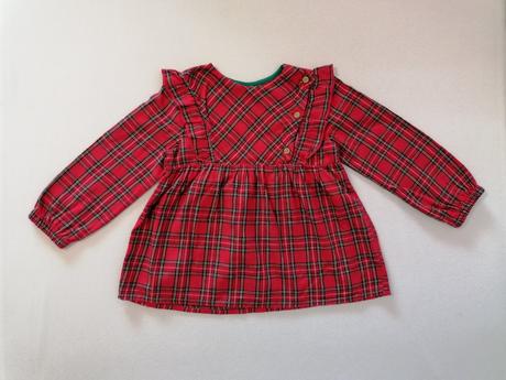 Šaty/tunika karovane cervene, 98