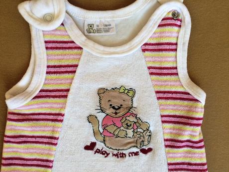 Teplé velúrové dupačky s mačičkou, 56