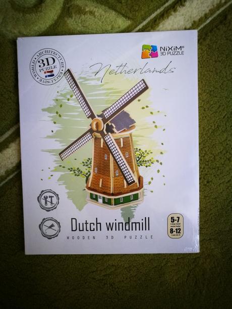 3d puzzle veterný mlyn, 