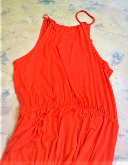 Tričkové plážové maxi šaty, l