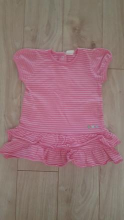 Ruzove saty z volanikom, h&m,80