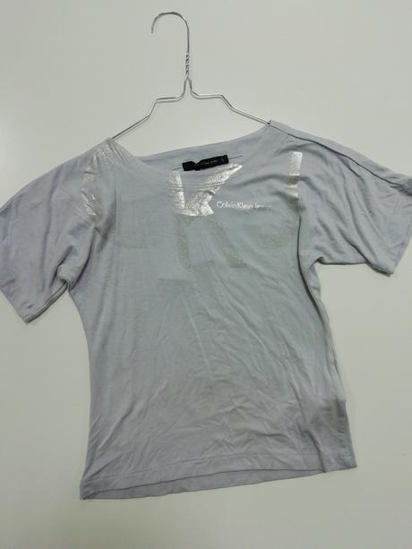 Sivo-strieborné tričko calvin klein, calvin klein,110