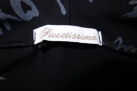 Popísaná mikina s veľkým golierom m/l, m