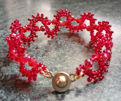 Náramky z českých sklenených korálok v štýle krajk,