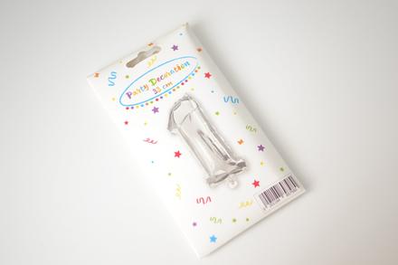 Balón 1 strieborný,