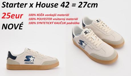 Tenisky reserved, house, hm, starter x house, reebok,42