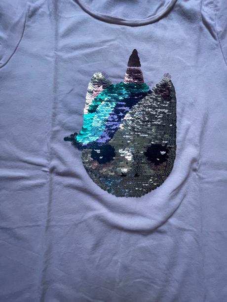 Tricko mačička 8-10 rokov, h&m,134