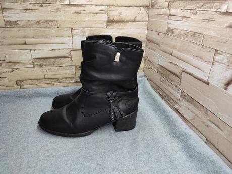 Rieker 40 - dámske čierne zateplené čižmy, rieker,40