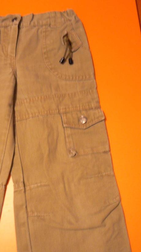 Zelené riflové nohavice pre dievčatá, 140