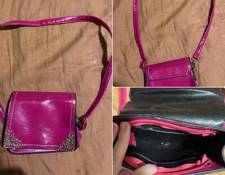 Ruzova crossbody kabelka,