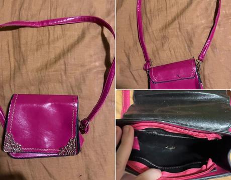 Ruzova crossbody kabelka, 