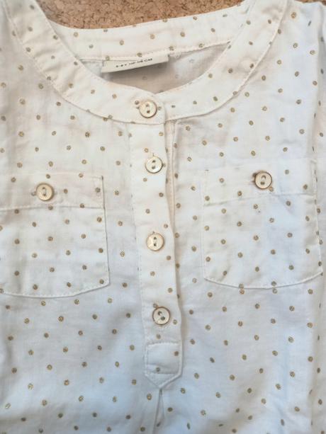 Elegantná blúzka so zlatými bodkami, 110