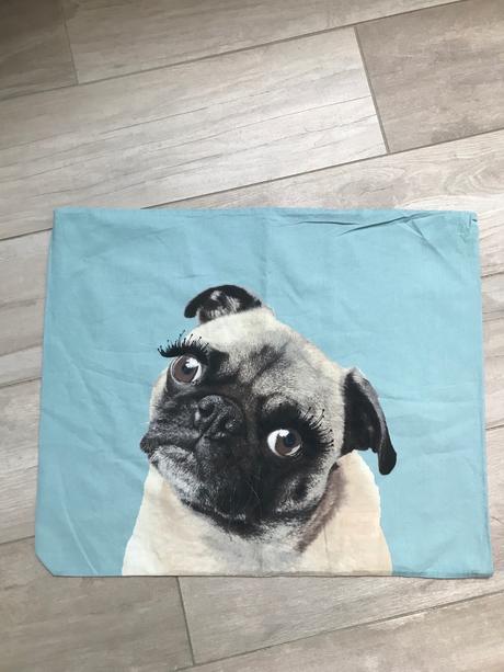 Obliečka na vankúš s mopslíkom, šírka (cm): 45,dĺžka (cm): 60