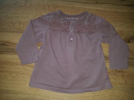 Tricko s krajkou, nutmeg,74