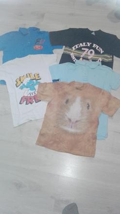 5 ks tričiek vel. 134, 122–134