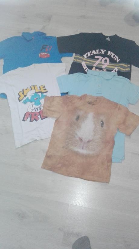 5 ks tričiek vel. 134, 122–134