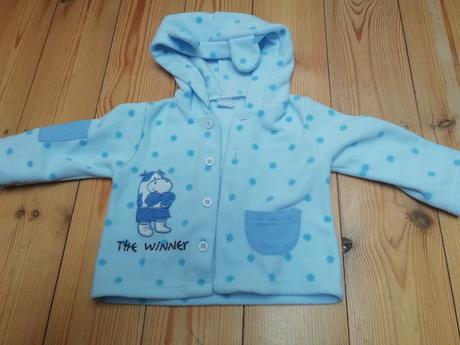 Kabátik flis s uškami, 68