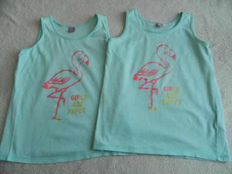 Dievčenské letné tielka pre dvojičky 128, 128