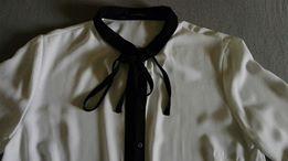 Bielo-čierna blúzka s viazaním reserved, reserved,38