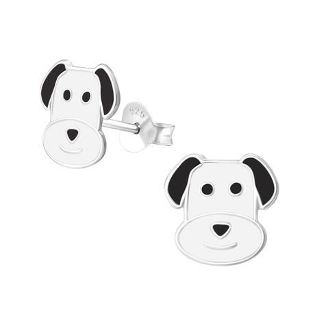 Strieborné náušnice psík, 